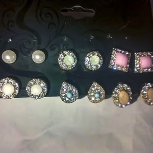 Sparkley Multicolored plastic earrings